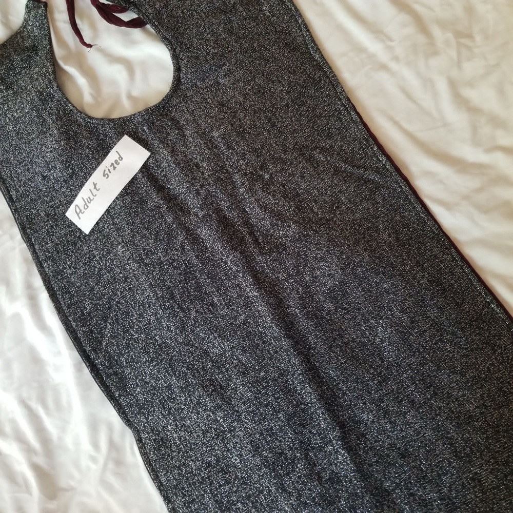 Black sparkle adult size bib reversible disabled